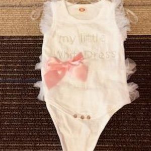 my little white dress onesie